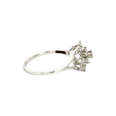 18k White Gold and Diamond Fancy Ring in size 5.5 and total gold weight of 2.23g